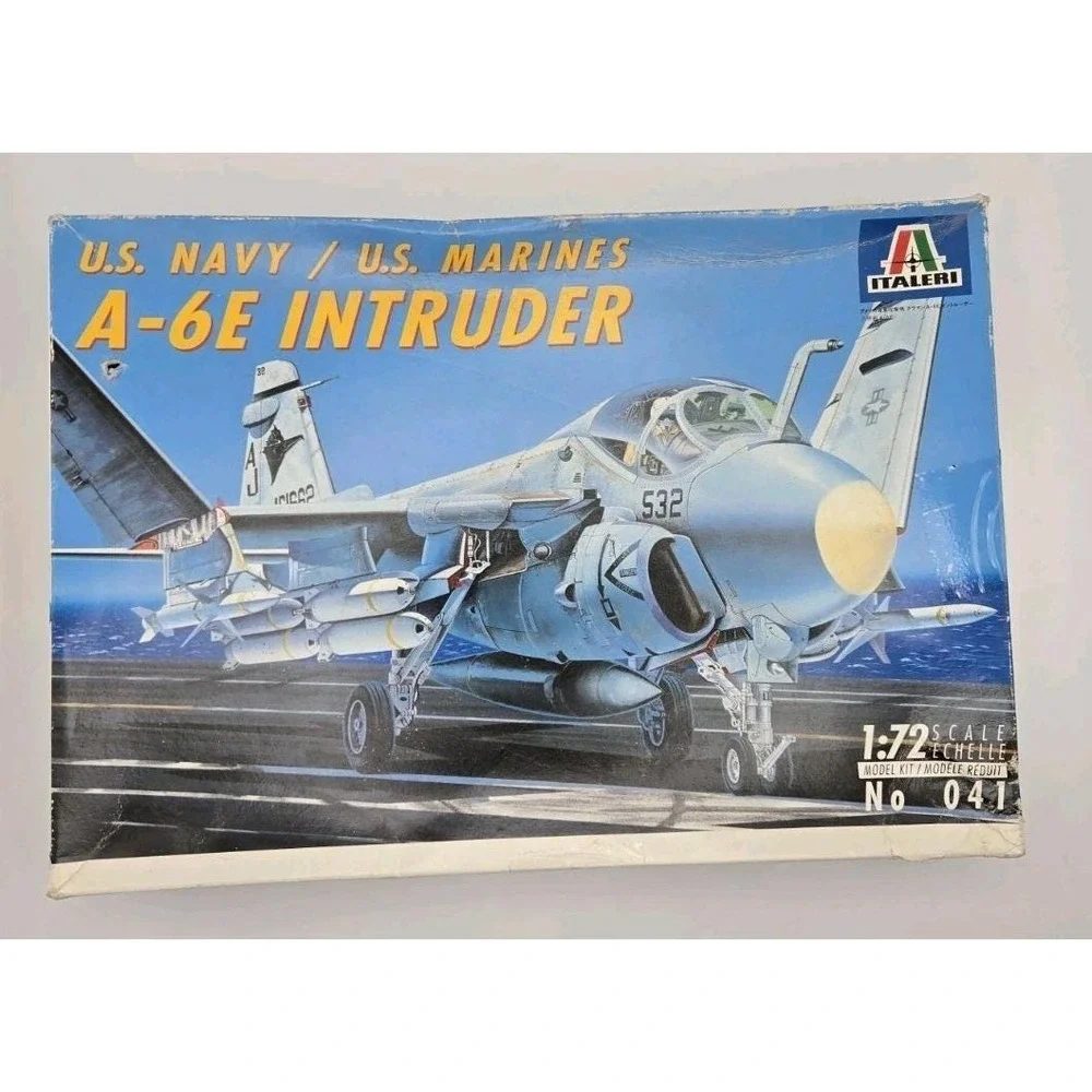 Italeri A-6E Intruder Model Kit 1/72 Scale Open Complete US Navy Aircraft